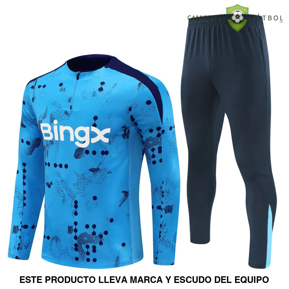 Tuta calcio Chelsea 24-25 mezza zip Modello 1 abbigliamento sportivo