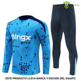 Tuta calcio Chelsea 24-25 mezza zip Modello 1 abbigliamento sportivo