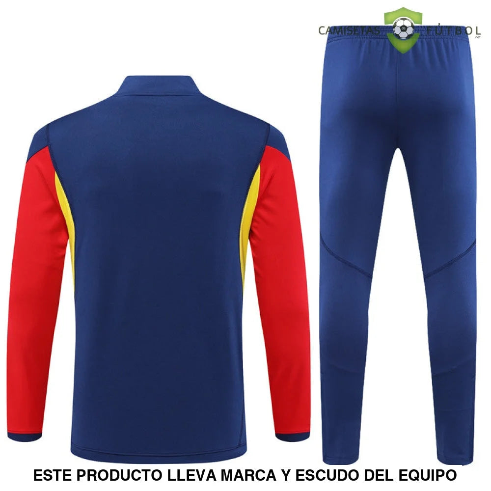 Tuta calcio Spagna 22-23 mezza zip Modello 2 abbigliamento sportivo