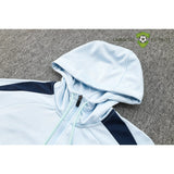 Tuta calcio Francia 24-25 mezza zip con cappuccio Modello 1 abbigliamento sportivo