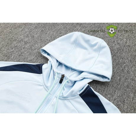 Tuta calcio Francia 24-25 mezza zip con cappuccio Modello 1 abbigliamento sportivo