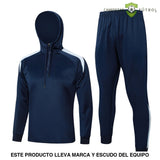 Tuta calcio Francia 24-25 mezza zip con cappuccio Modello 2 abbigliamento sportivo