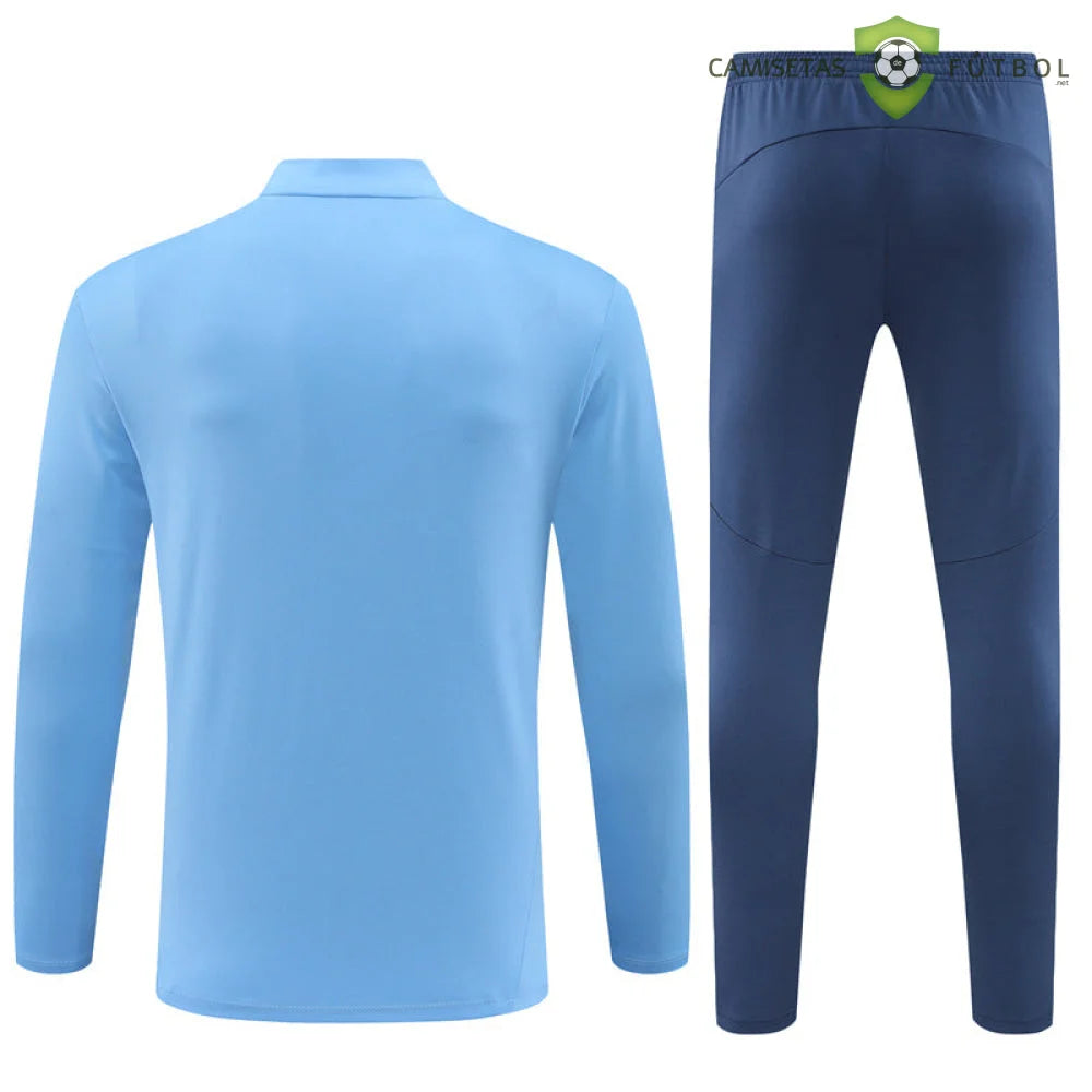 Tuta calcio Manchester City 24-25 mezza zip Modello 1 abbigliamento sportivo