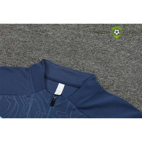 Tuta calcio Manchester City 24-25 mezza zip Modello 2 abbigliamento sportivo