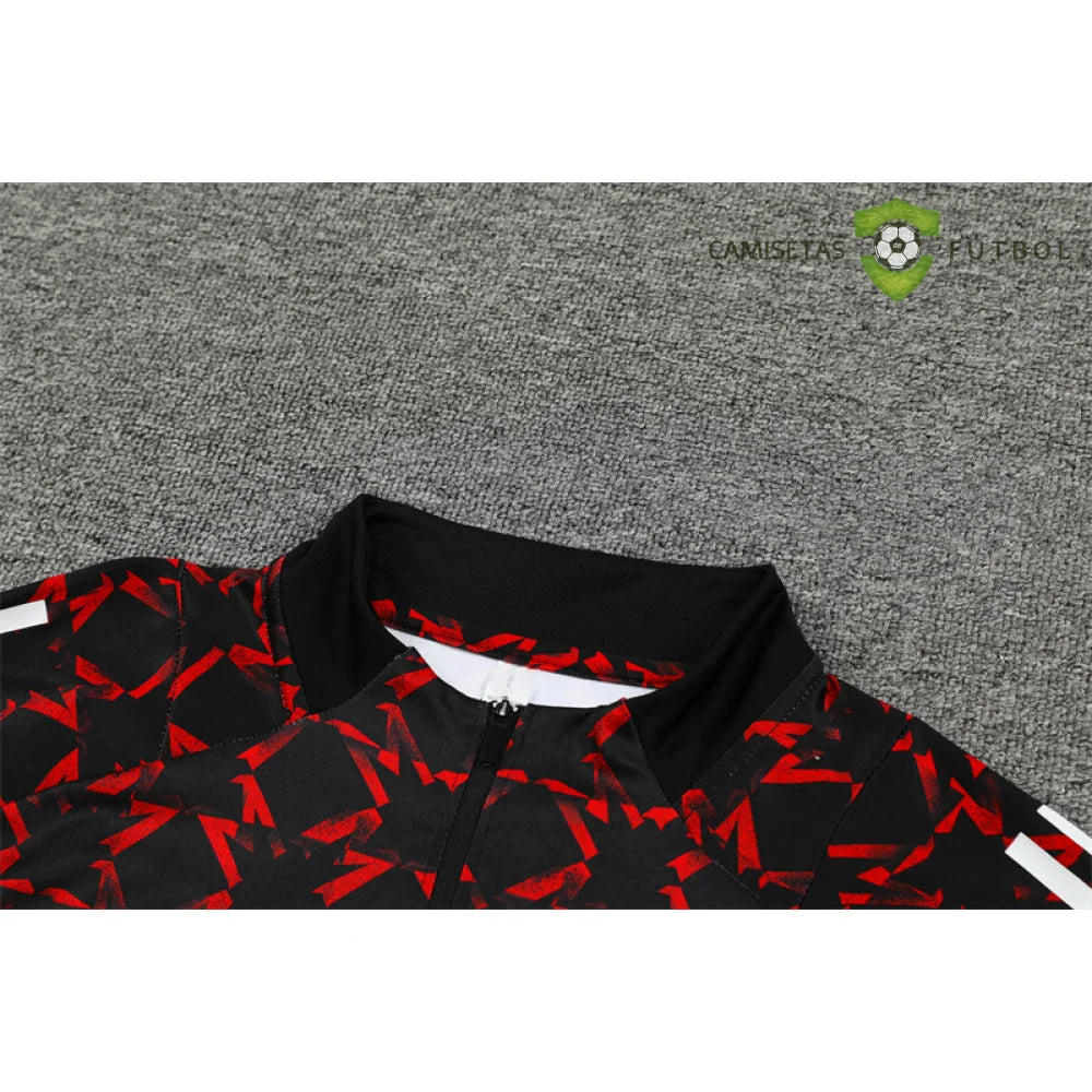 Tuta calcio Manchester United 24-25 mezza zip Modello 3 abbigliamento sportivo