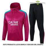 Tuta calcio PSG 24-25 mezza zip con cappuccio Modello 4 abbigliamento sportivo