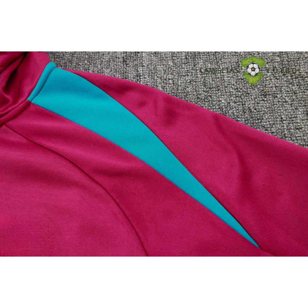 Tuta calcio PSG 24-25 mezza zip con cappuccio Modello 4 abbigliamento sportivo