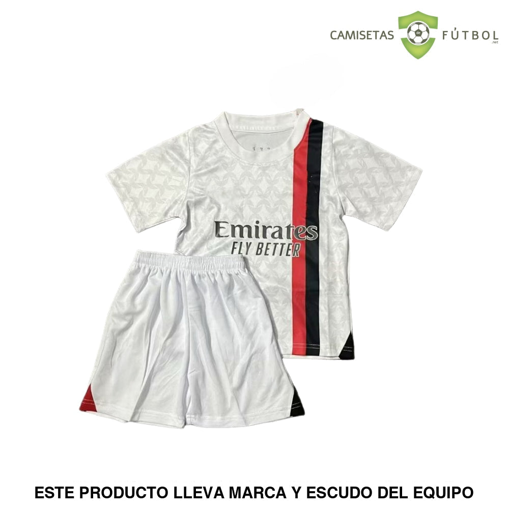 Kit Infantil Ac Milan 23-24 Visitante Parche Especial