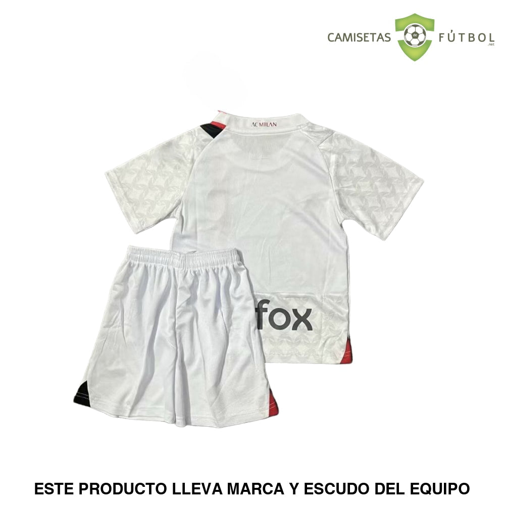 Kit Infantil Ac Milan 23-24 Visitante Parche Especial