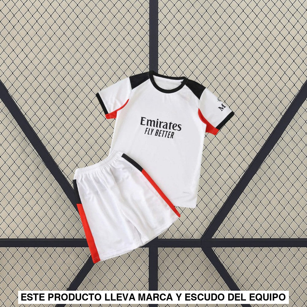 Equipación AC Milan 25-26 Visitante Niño Equipación Niño