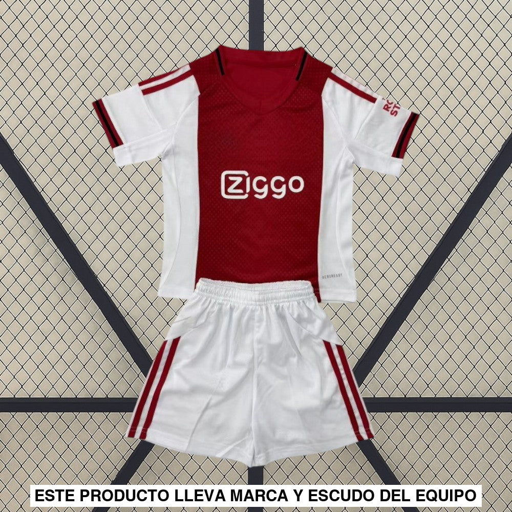 Equipación Ajax 25 26 Local Niño Equipación Niño