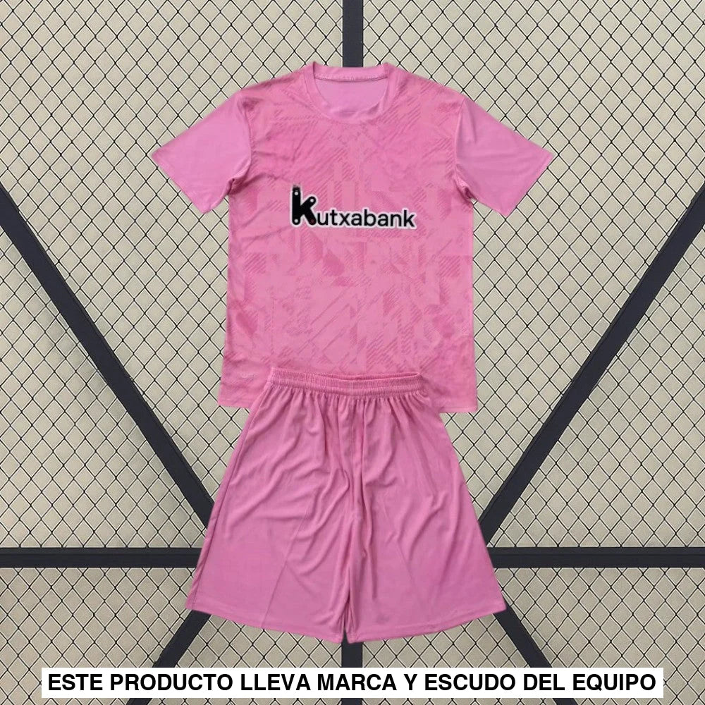 Equipación Athletic de Bilbao 25 26 Portero Rosa Niño Equipación Niño