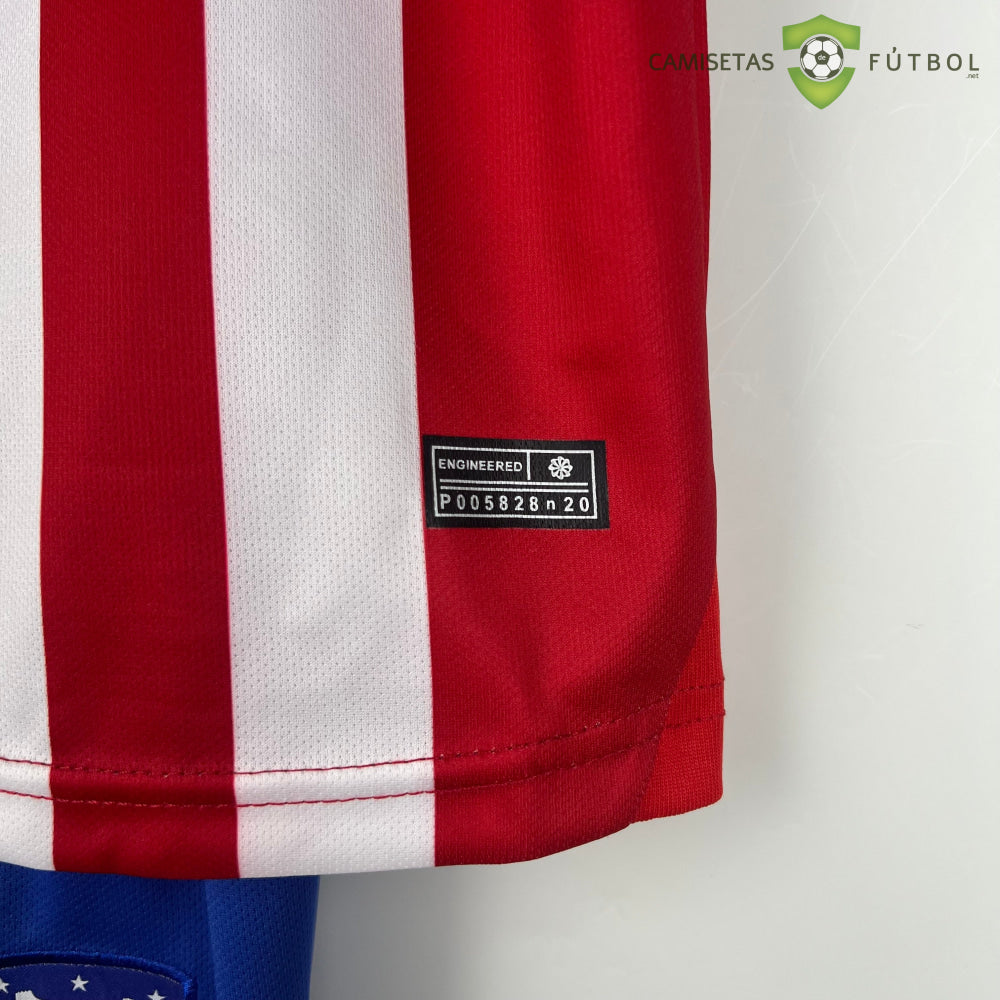 Equipación Atlético De Madrid 23-24 Local Niño (Entrega En 24-72 Horas) Personalizado