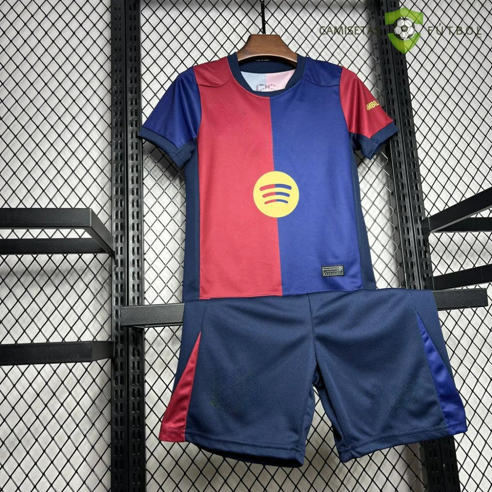 Equipación Barcelona 24-25 Local Version Stadium Niño Parche Especial