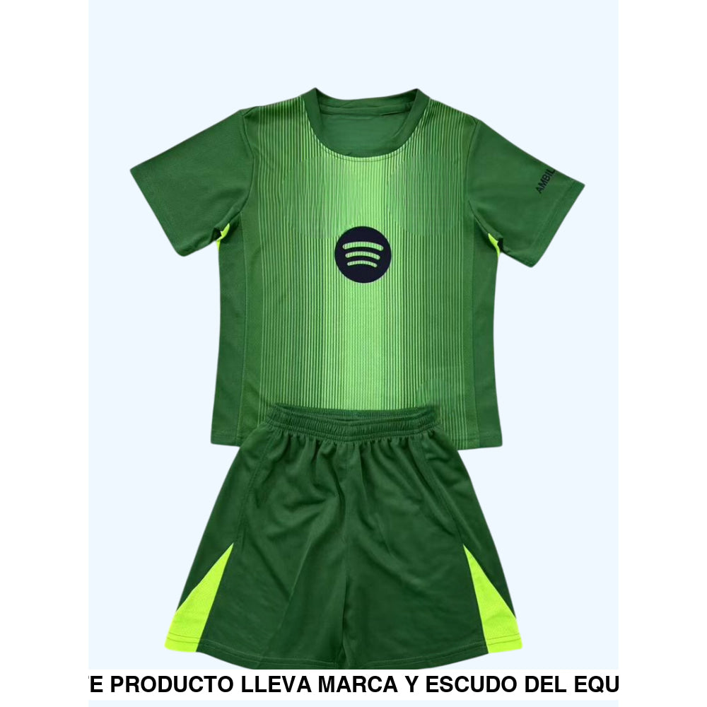 Equipación Barcelona 25 26 Portero Verde. Niño Equipación Niño