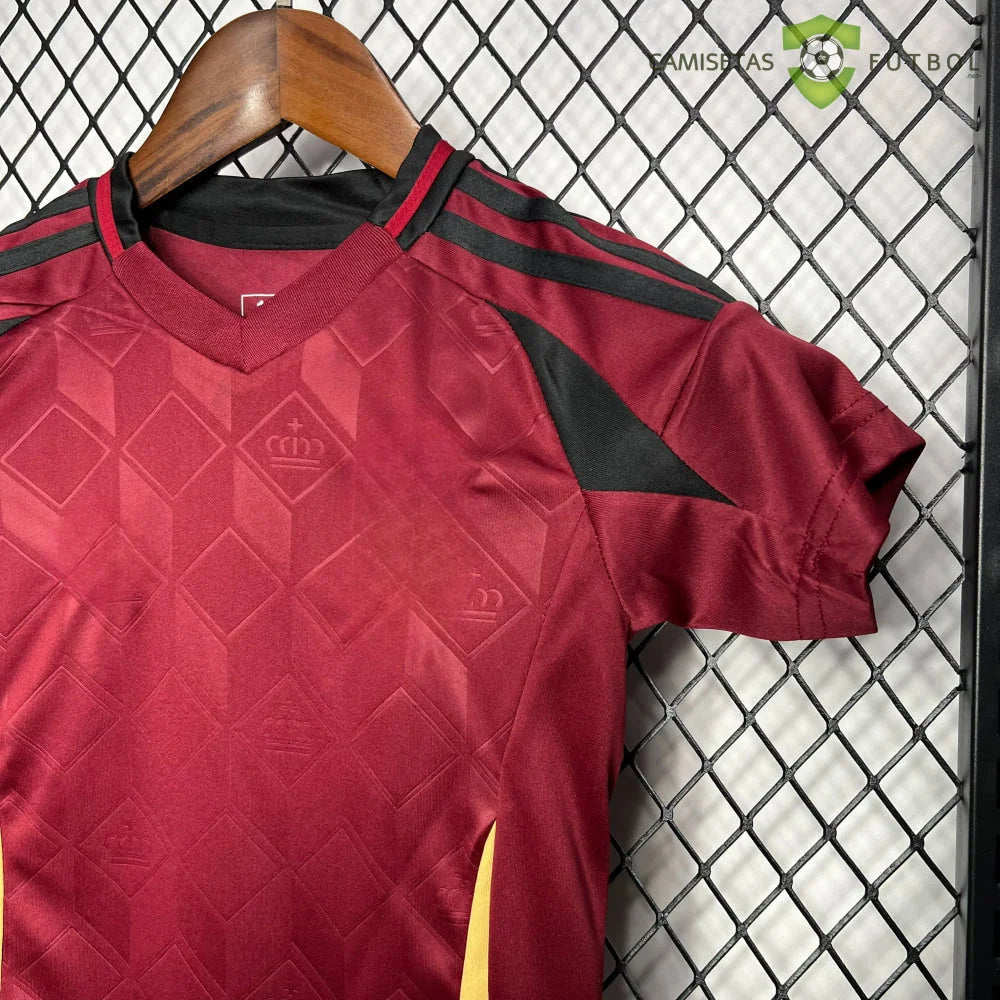 Equipación Belgica 24-25 Local Uefa Euro 2024 Niño Personalizado
