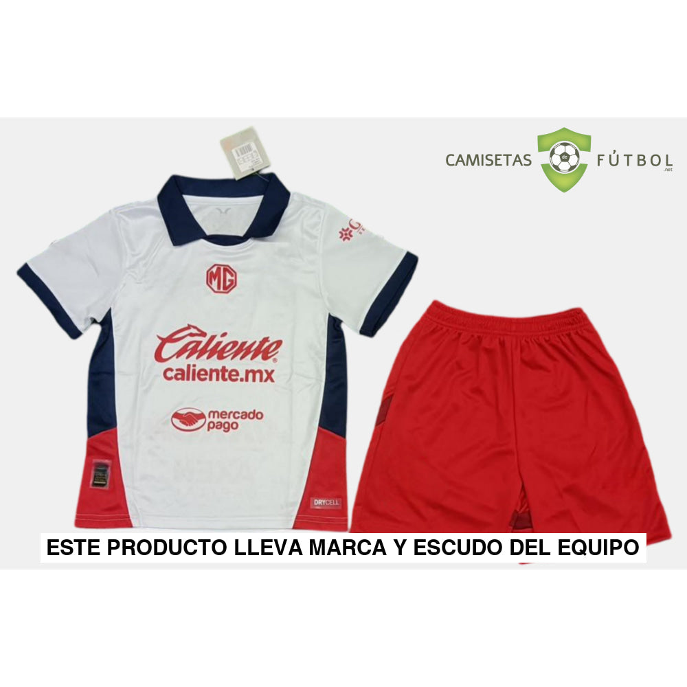 Equipación Chivas Guadalajara 24-25 Visitante Niño Personalizado