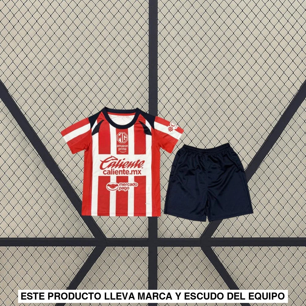 Equipación Chivas Guadalajara 25-26 Local Niño Equipación Niño