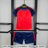 Vista frontal de la equipación España 26-27 local niño Mundial 2026