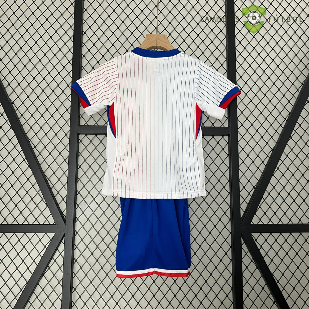 Equipación Francia 24 - 25 Visitante Uefa Euro 2024 Niño Personalizado