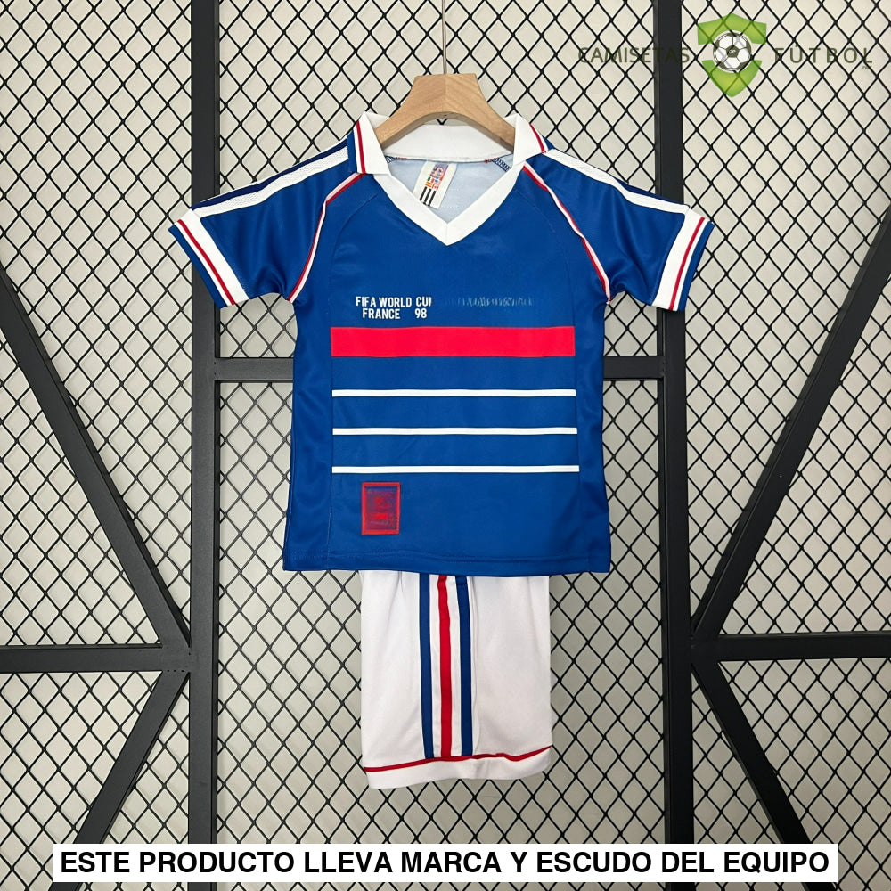 Equipación Francia 98 - 99 Local Niño (Versión Retro) Personalizado