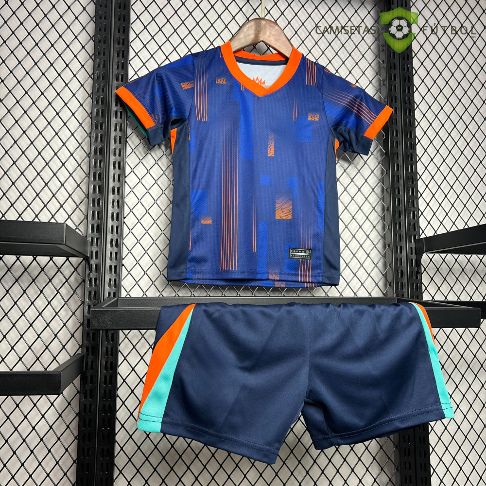 Equipación Holanda 24-25 Visitante Uefa Euro 2024 Niño Personalizado