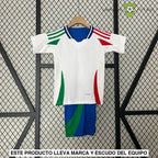 Equipación Italia 24-25 Visitante Uefa Euro 2024 Niño Personalizado