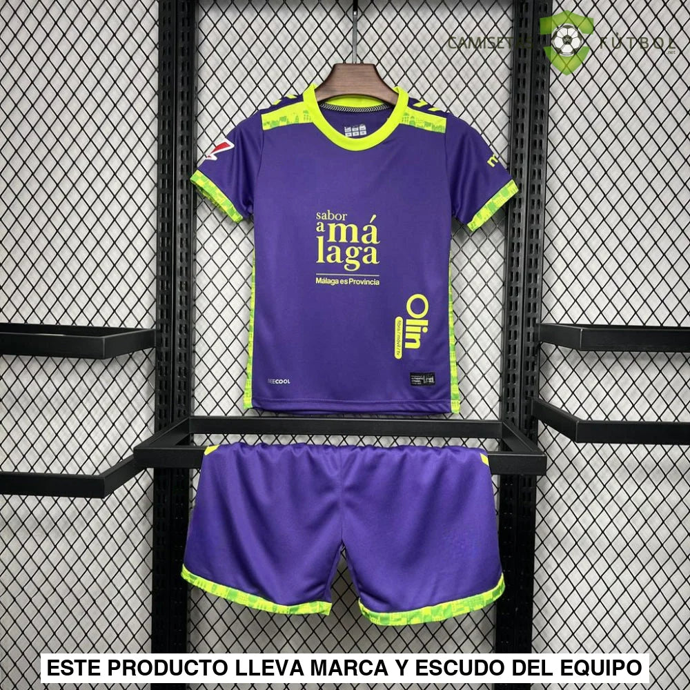Equipación Malaga 24-25 Visitante Niño Personalizado