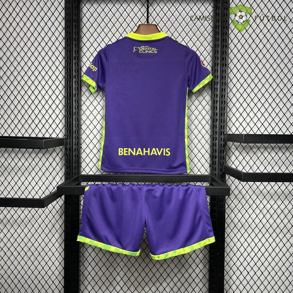 Equipación Malaga 24-25 Visitante Niño Personalizado