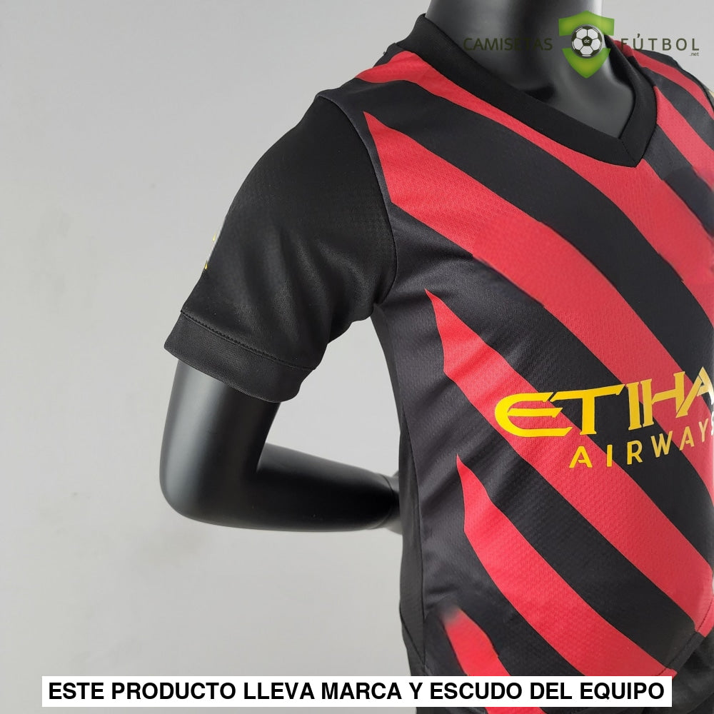 Kit Infantil Manchester City 22-23 Visitante Personalizado