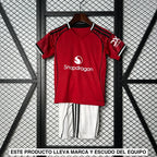 Equipación Manchester United 25-26 Local Niño Equipación Niño