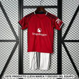 Equipación Manchester United 25-26 Local Niño Equipación Niño