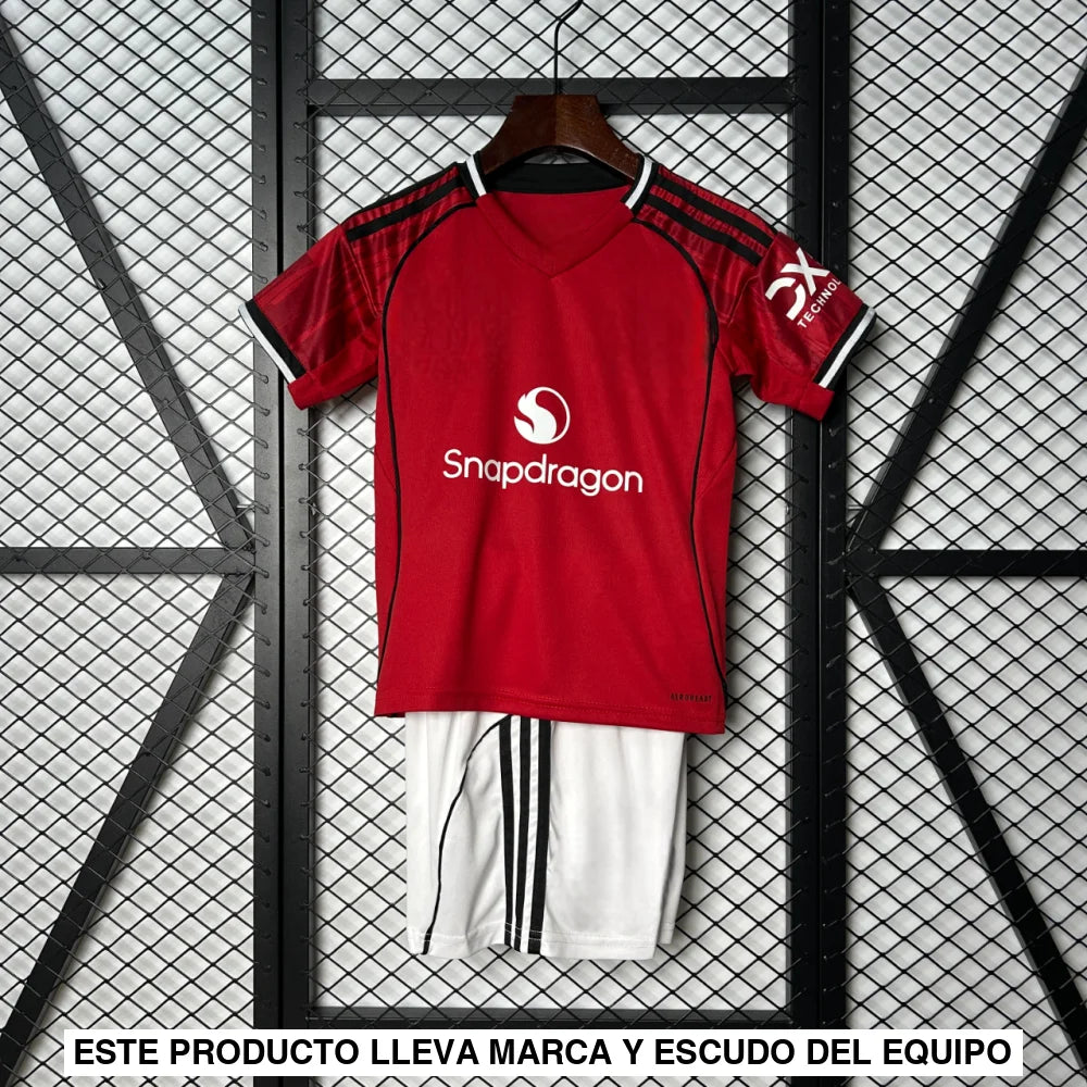 Equipación Manchester United 25-26 Local Niño Equipación Niño