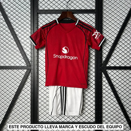 Equipación Manchester United 25-26 Local Niño Equipación Niño