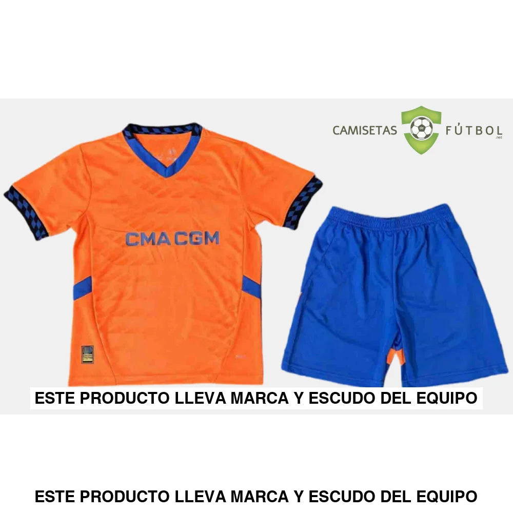 Equipación Marseille 24-25 3ª Niño Personalizado