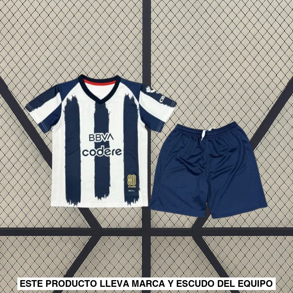 Equipación Monterrey 25 26 Local Niño Equipación Niño