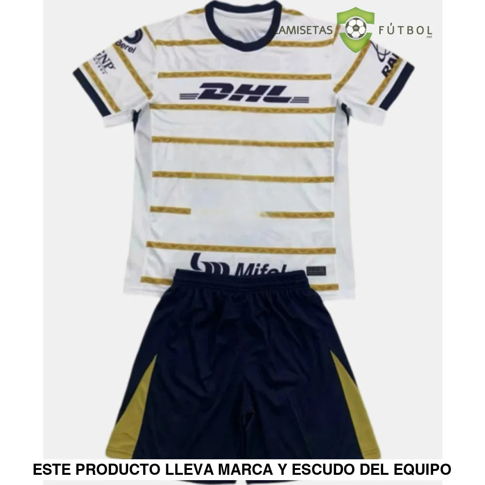 Equipación Pumas Unam 24-25 Local Niño Personalizado
