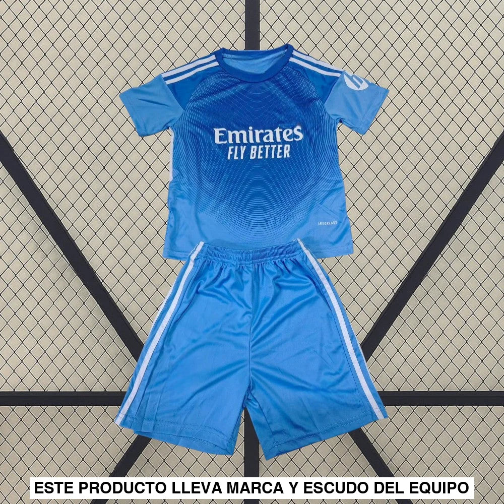Equipación R.M. 25 26 Portero Azul Niño Equipación Niño