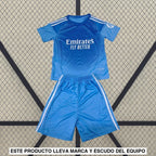 Equipación R.M. 25 26 Portero Azul Niño Equipación Niño