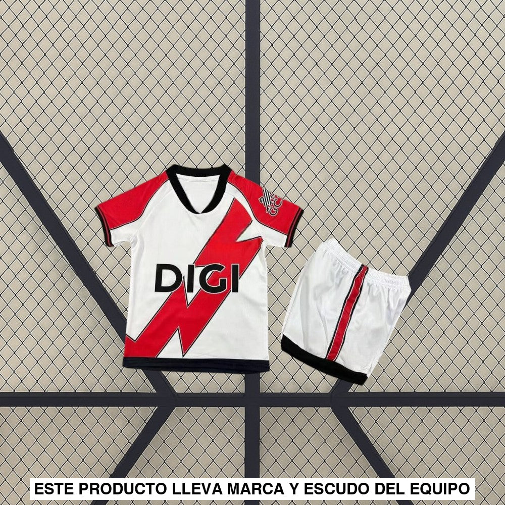 Equipación Rayo Vallecano 25-26 Local Niño Equipación Niño