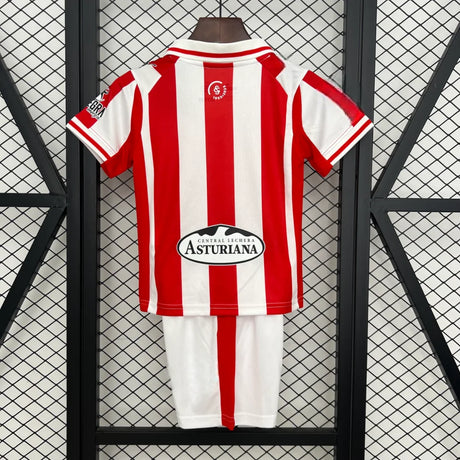 Equipación Sporting de Gijón 25-26 Local Niño Equipación Niño