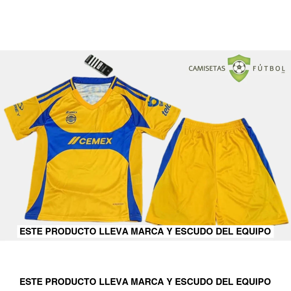 Equipación Tigres Uanl 24-25 Local Niño Personalizado