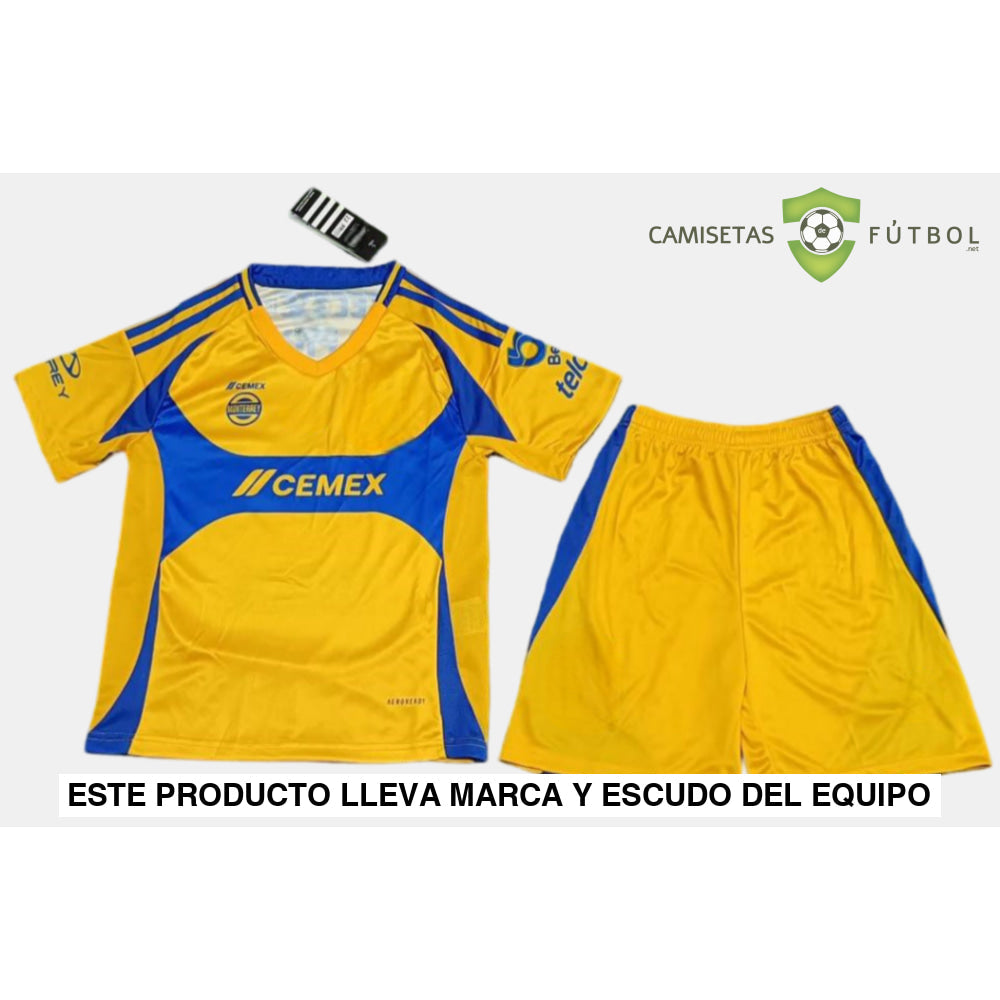 Equipación Tigres Uanl 24-25 Local Niño Personalizado