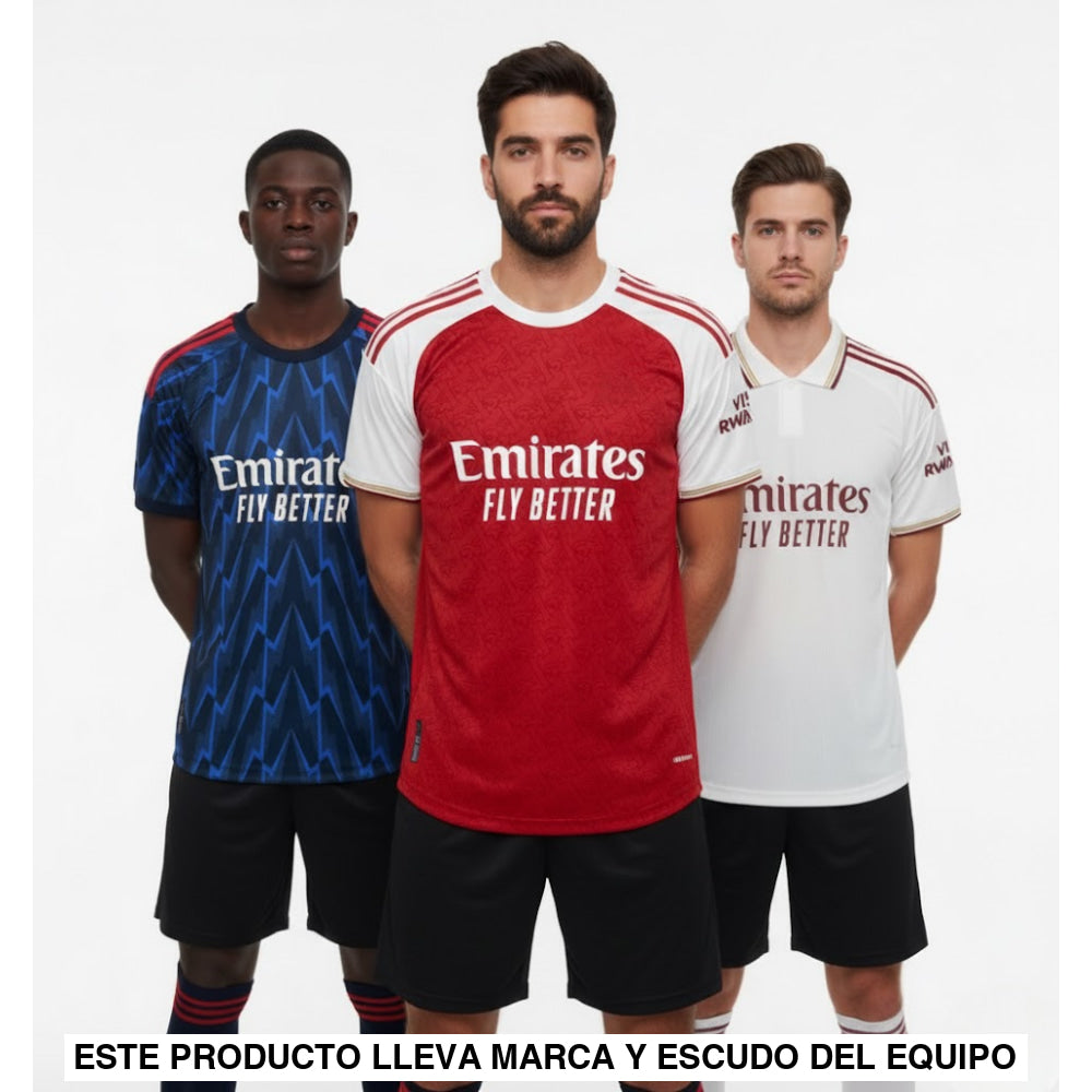 Pack Trío de Camisetas Arsenal 25-26 (Local + Visitante + 3ª) Camiseta Fan