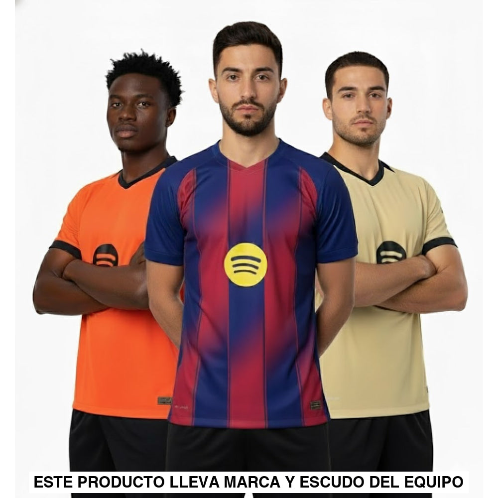 Pack Trío de Camisetas Barcelona 25-26 (Local + Visitante + 3ª) Camiseta Fan
