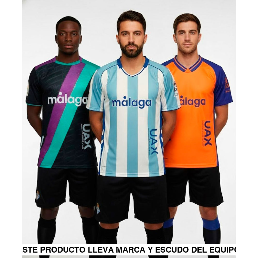 Pack Trío de Camisetas Malaga 25-26 (Local + Visitante + 3ª) Equipación Niño