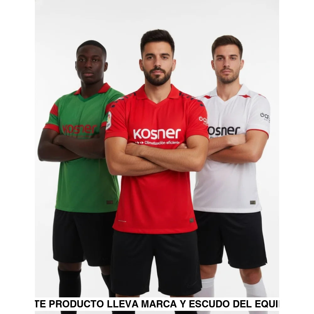 Pack Trío de Camisetas Osasuna 25-26 (Local + Visitante + 3ª) Camiseta Fan