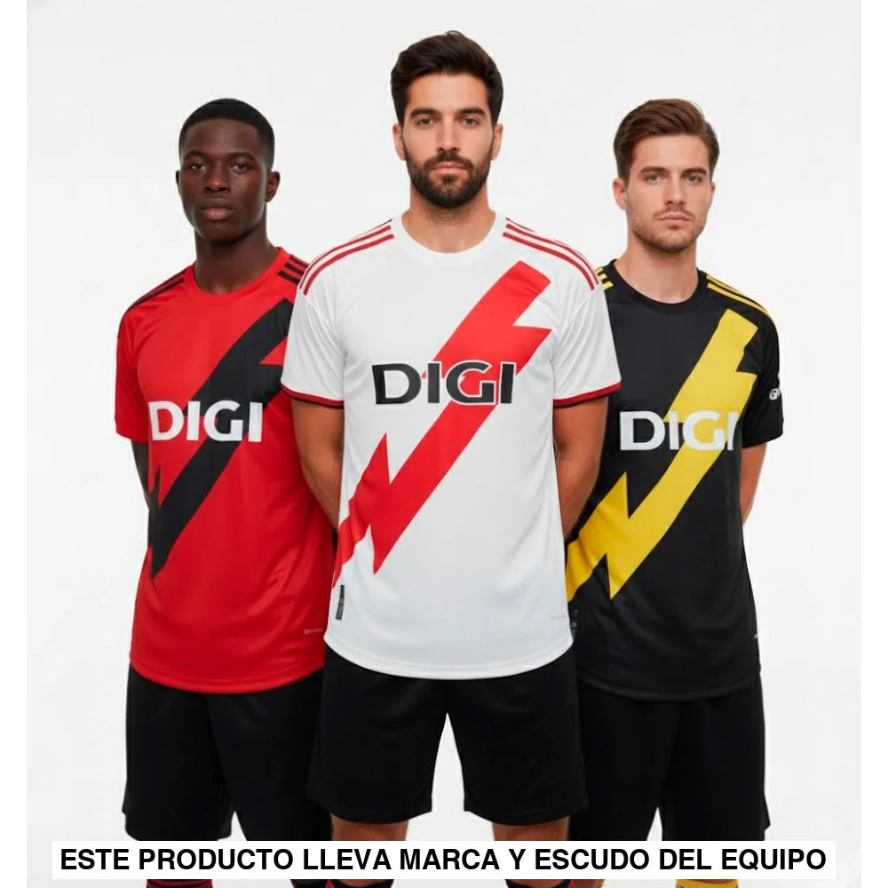 Pack Trío de Camisetas Rayo Vallecano 25-26 (Local + Visitante + 3ª) Camiseta Fan