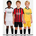 Pack Trío de Equipaciones AC Milan Niño 25-26 (Local + Visitante + 3ª) Equipación Niño